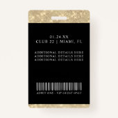 Badge Horloge à glisser NYE Tout accès (Dos)