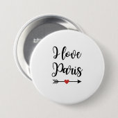 Badge I love Paris (Devant & derrière)