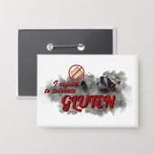 Badge I Refuse To Tolerate Gluten meme button (Recto/Verso)