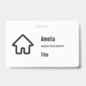 Badge Icône d'architecture de maison de biens immobilier (Avant)