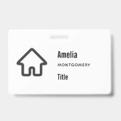 Badge Icône d'architecture de maison de biens immobilier (Arrière)