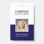BADGE ID CORPORATE LOGO EMPLOYEE PHOTO DARK BLUE NAVY (Avant)