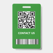 Badge ID de carte de visiteur (Arrière)