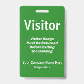Badge ID de carte de visiteur (Avant)