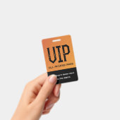 Badge ID de détenteur de billet de carte d'accès VIP All (Manuel / portable)