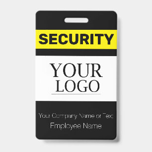 Badge ID de garde de sécurité du logo personnalisé no