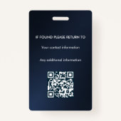 Badge ID de l'agent de signature de prêt public notaire (Dos)