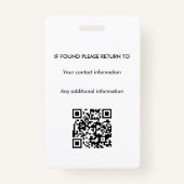 Badge ID de l'agent de signature de prêt public notaire (Dos)