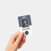 Badge ID de l'employé avec Photo, Code-barres, Logo, Nom (Manuel / portable)