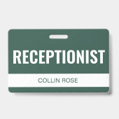 Badge ID de l'employé de la réception de l'hôtel personn (Avant)