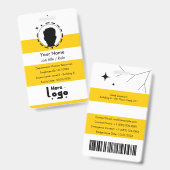 Badge ID de l'employé de l'entreprise - Modèle personnal (Avant & arrière)