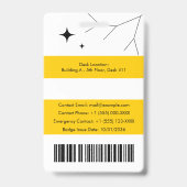 Badge ID de l'employé de l'entreprise - Modèle personnal (Arrière)