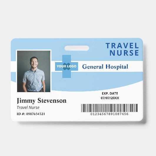 Badge ID de l'employé de l'hôpital Ajoutez votre l (Avant)