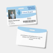 Badge ID de l'employé de l'hôpital Ajoutez votre l (Avant & arrière)