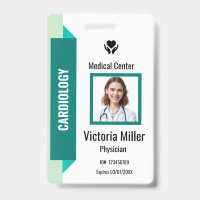 ID de l'employé de l'hôpital personnalisé Logo et 