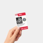 Badge ID de l'employé du Modèle photo des rayures rouges (Handheld)