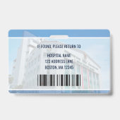 Badge ID de l'employé médical - Photo personnalisable de (Arrière)