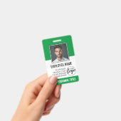 Badge ID de l'employé - Photo, Logo, Titre - Plastique p (Manuel / portable)