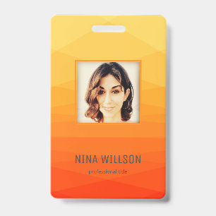 Badge ID de l'entreprise photographique sur polygone