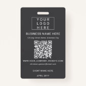 Badge ID de l'événement professionnel Nom de la banane C (Dos)