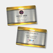 Badge ID de logo de la société METAL Employé (Avant & arrière)