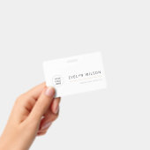 Badge ID de logo de l'employé d'entreprise simple et mod (À main)