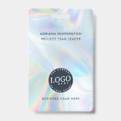 Badge ID de logo de l'entreprise Employé holographique (Back)