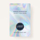 Badge ID de logo de l'entreprise Employé holographique (Devant)