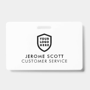 Badge ID de logo de l'entreprise Minimaliste pour empl