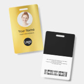 Badge ID de logo d'entreprise | ID personnel de l'employ (Front & Back)