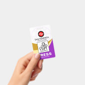 Badge ID de modèle de photo de presse Vagues de courbure (Manuel / portable)