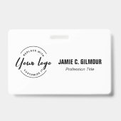 Badge ID de nom professionnel avec logo personnali (Avant)