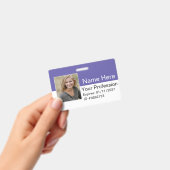 Badge ID de photo de logo de code-barres personnal (Manuel / portable)