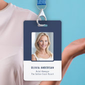 Badge ID de photo d'employé de la Marine Sécurité de l'e