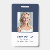 Badge ID de photo d'employé de la Marine Sécurité de l'e (Avant)