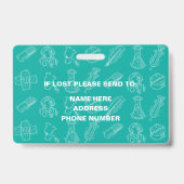 Badge ID de photo d'infirmière diplômée médicale (Arrière)