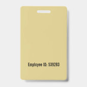 Badge ID de photo personnalisé pour l'employé (Arrière)