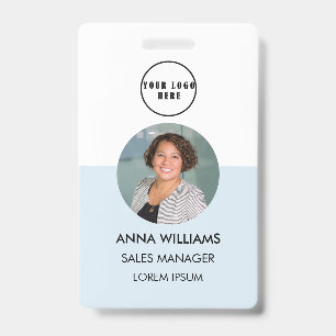 Badge ID de photo ronde de l'employé