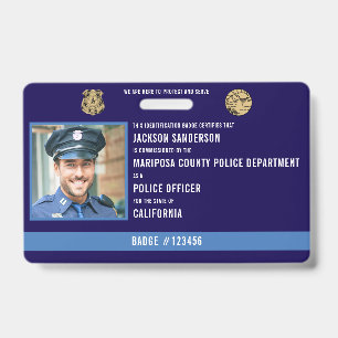 Badge ID de policier du service de police