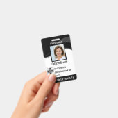 Badge Id de sécurité de l'employé personnalisé noir, log (Manuel / portable)