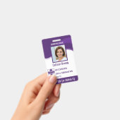 Badge Id de sécurité de l'employé personnalisé violet, l (Manuel / portable)