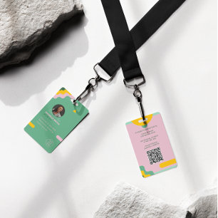 Badge ID de société de photo d'employé moderne Sécurité