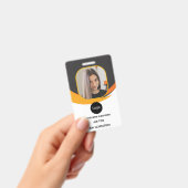 Badge ID de société personnalisé avec code-barres du log (Manuel / portable)