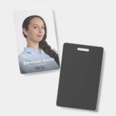 Badge ID de titre de l'employé du logo personnalisé de l (Avant & arrière)