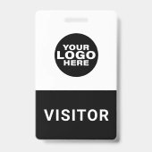 Badge ID de visiteur avec logo d'entreprise person (Arrière)