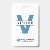 Badge ID de visiteur moderne (Arrière)