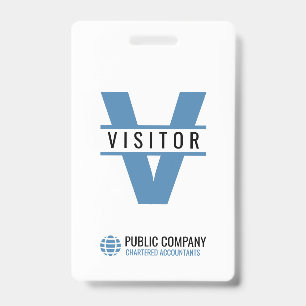 Badge ID de visiteur moderne