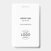 Badge ID d'employé personnalisé minimaliste simple (Arrière)