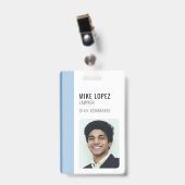 Badge ID d'employé personnalisé minimaliste simple (Avant avec clip)