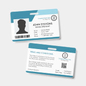 Badge ID d'employé professionnel de marque de conception (Avant & arrière)